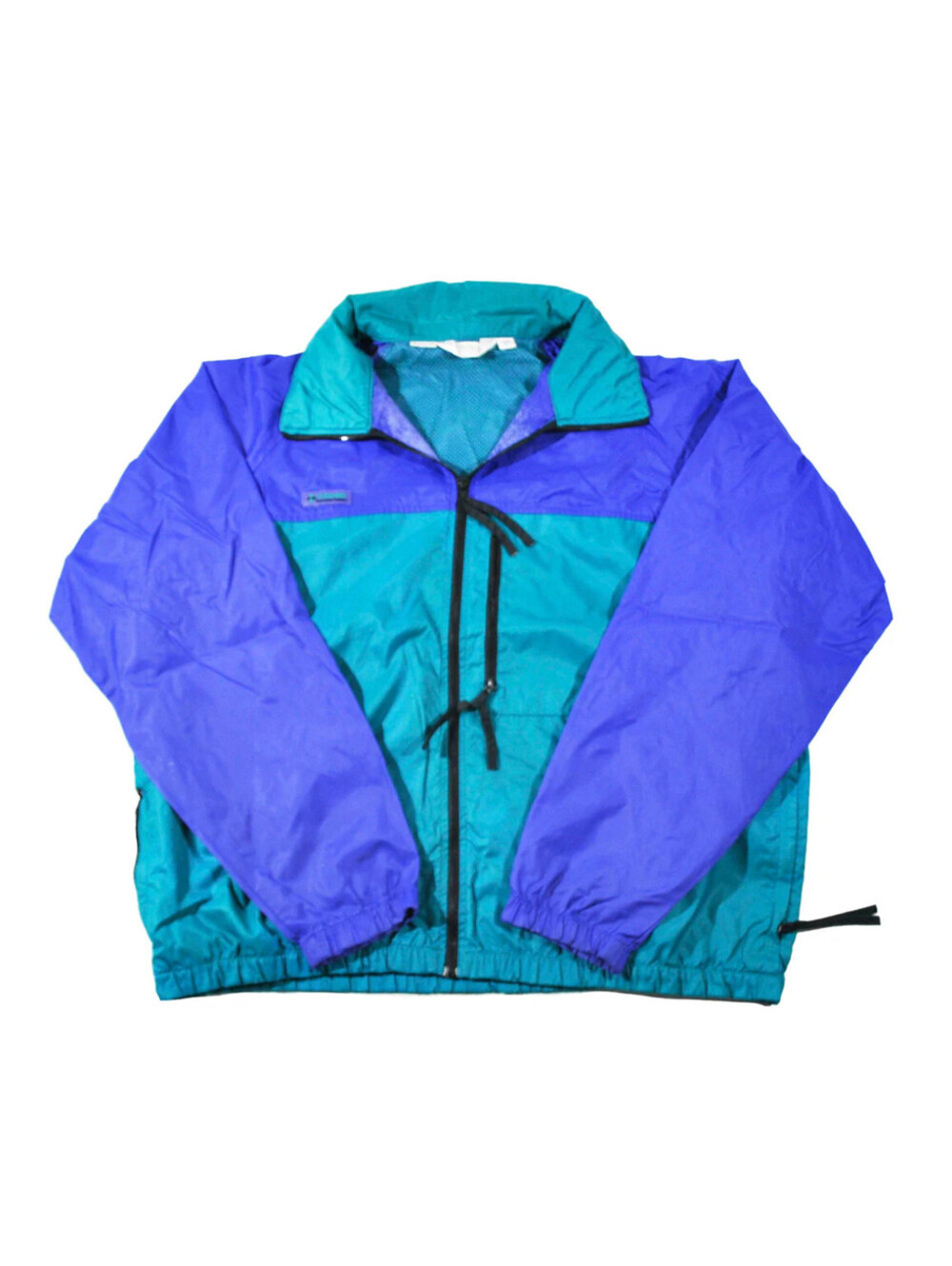 Vintage Columbia Sportswear Zip Blue Purple 90s Wind Rain Jacket Size Large